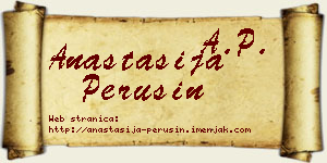 Anastasija Perušin vizit kartica